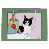 母の日タキシード猫 ラージペーパーバッグ (裏面)