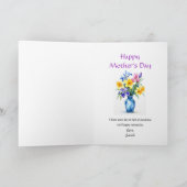 母の日ダッフォジルアイリス&チューリップのブーケ カード (内部)