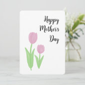 母の日チューリップグリーティングカード 招待状 (スタンド正面)