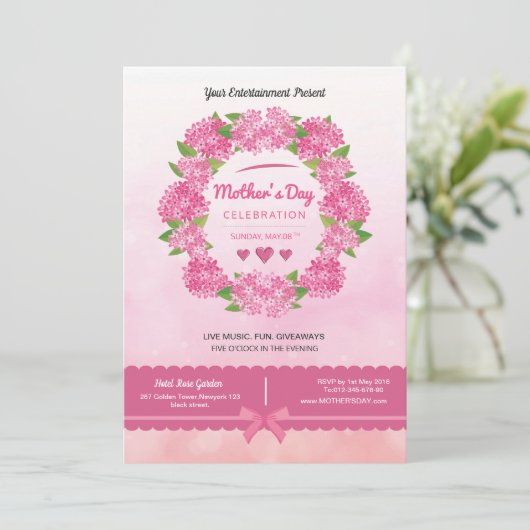 母の日チラシ 招待状 (スタンド正面)