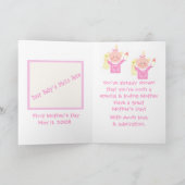 母の日ツインガールズグリーティングカードのお母さん カード (内部)