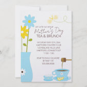 母の日ティーパーティーまたはブランチのご招待 招待状 (正面)