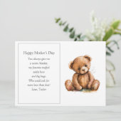 母の日テディベア母の日 シーズンカード (スタンド正面)