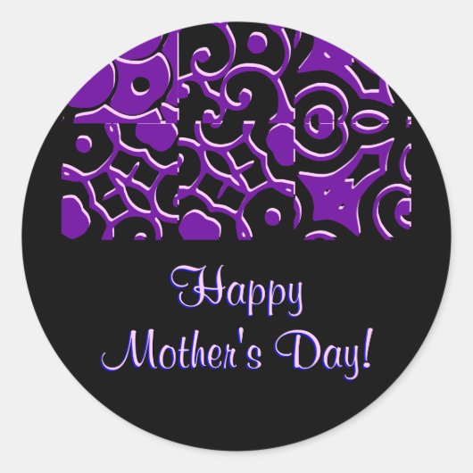 母の日デザイナー名シール ラウンドシール (正面)