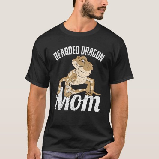 母の日トカゲ爬虫類ペット母ひげ竜 Tシャツ (正面)