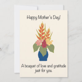 母の日トロピカルブーケ シーズンカード