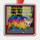 母の日ドイツの羊飼い犬モデル服 メタルオーナメント (正面)