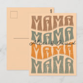 母の日ナチュラルカラーママキッズネームTシャツ ポストカード (正面/裏面)