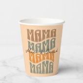 母の日ナチュラルカラーママキッズネームTシャツ 紙コップ (裏面)