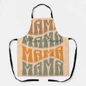 母の日ナチュラルカラーママキッズ名 エプロン (正面)