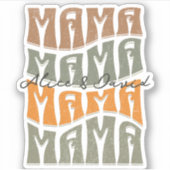 母の日ナチュラルカラーママキッズ名 シール (正面)