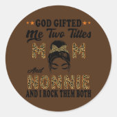 母の日ノニーの神は私に2つのタイトルの母を与えた ラウンドシール (正面)