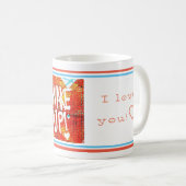母の日ハッピーモーニング愛してる!編集文字 コーヒーマグカップ (正面右)