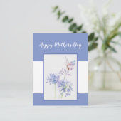 母の日バタフライガーデン花 ポストカード (スタンド正面)