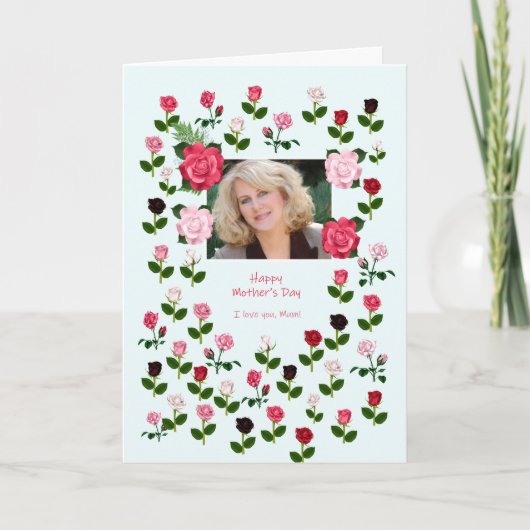 母の日バラ カード (正面)