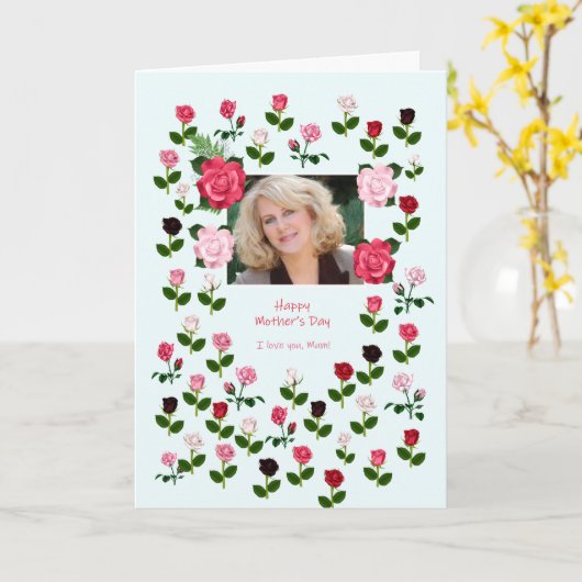 母の日バラ カード (黄色い花)