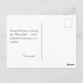 母の日パターン赤い花の水色の黒 ポストカード (裏面)