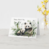 母の日パンダのクマと子牛 カード (黄色い花)