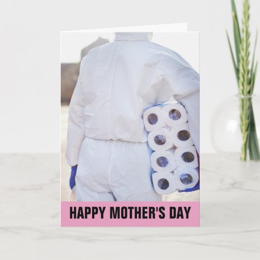 母の日パンデミックおもしろいハズマースーツ カード (正面)