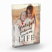 母の日パーソナライズされたの写真と文字引用文 フォトブロック (左)