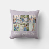 母の日パーソナライズされたの写真ラベンダーパープル クッション (正面)