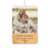 母の日パーソナライズされたの写真記念 カーエアーフレッシュナー (正面)