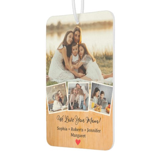 母の日パーソナライズされたの写真記念 カーエアーフレッシュナー (左)