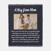 母の日パーソナライズされたの抱擁 フリースブランケット (正面)