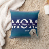 母の日パーソナライズされた3名に犬 クッション (ブランケット)