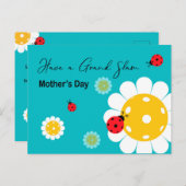 母の日ピクルボールママターコイズ ポストカード (正面/裏面)