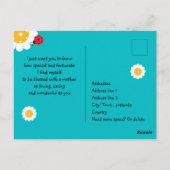 母の日ピクルボールママターコイズ ポストカード (裏面)