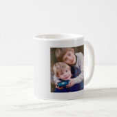母の日ピンクとグレーのフローラと写真 コーヒーマグカップ (正面右)