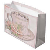 母の日ピンクのお茶 ラージペーパーバッグ (裏面アングル)