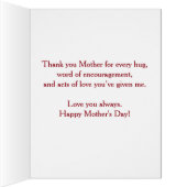 母の日ピンクのフローラビッグカード (内側(右))