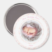 母の日ピンクの最高の母の母のベビー写真ギフト マグネット (正面/裏面)