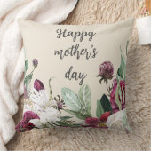 母の日ピンクの背景の植物学 クッション (ブランケット)