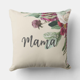 母の日ピンクの背景の植物学 クッション