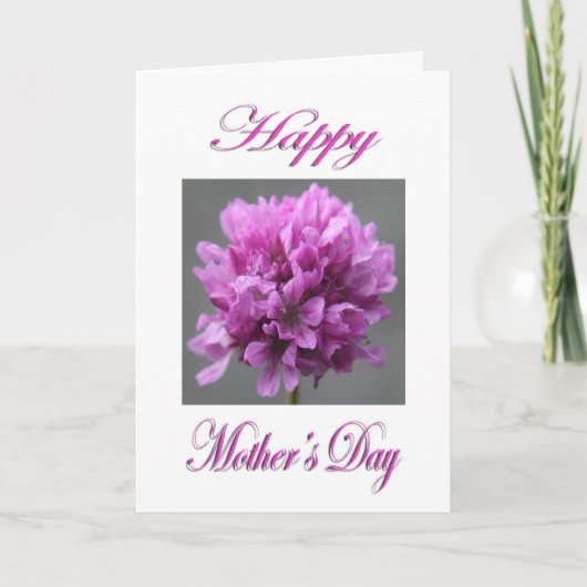 母の日ピンクの花 カード (正面)