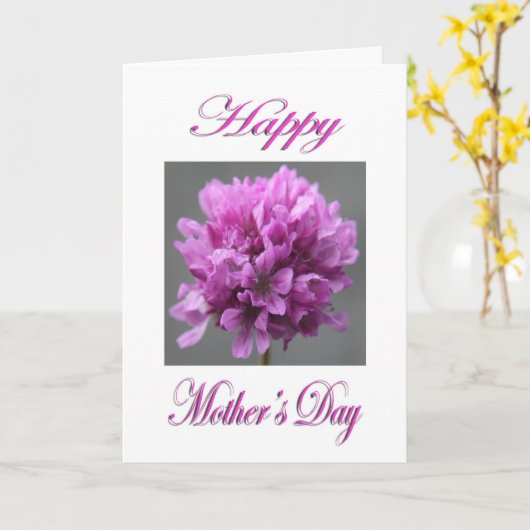 母の日ピンクの花 カード (黄色い花)