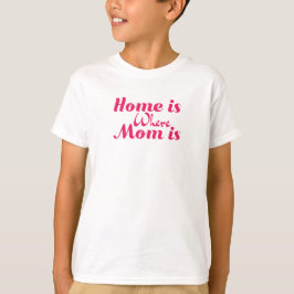 母の日ピンクタイポグラフィーデザイン Tシャツ