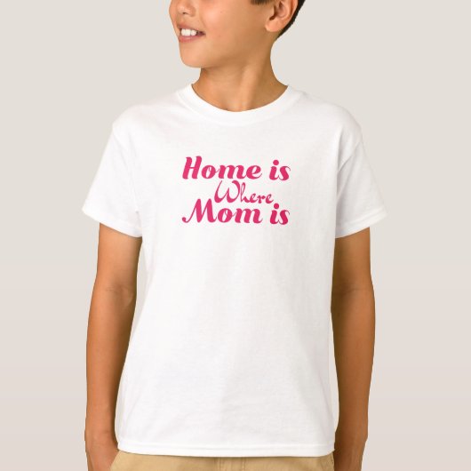 母の日ピンクタイポグラフィーデザイン Tシャツ (正面)