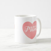 母の日ピンクハート愛ママ文字 コーヒーマグカップ (正面右)