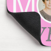 母の日ピンクパーソナライズされたの写真最高のお母さん マウスパッド (コーナー)