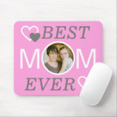 母の日ピンクパーソナライズされたの写真最高のお母さん マウスパッド (マウス)