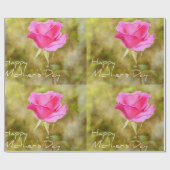 母の日ピンクローズフラワーマットラッピング紙 ラッピングペーパー (フラット)