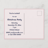 母の日ピンク招待状のお茶 インビテーションポストカード (裏面)