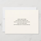 母の日ピンク、オレンジ、白のバラ カード (裏面)