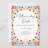 母の日フィエスタメキシコ花模様母の日 招待状 (正面)