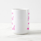 母の日フェミニスト女性ホットピンク コーヒーマグカップ (中央)