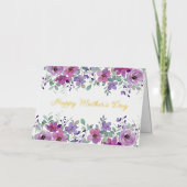 母の日フォイル折りグリーティングカード 箔グリーティングカード (正面)